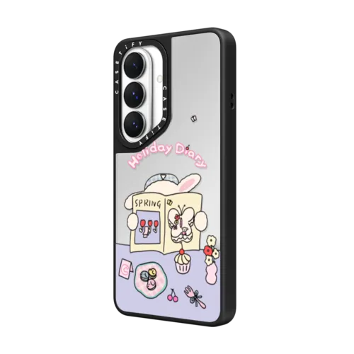 Holiday Diary | Galaxy S26 / Mirror Magnetic Case / Silver on Black | Image 2