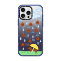 raining dog poop by sketchykarr | iPhone 16 Pro Max / Impact Case MagSafe Compatible / Glitter Indigo | Image 1