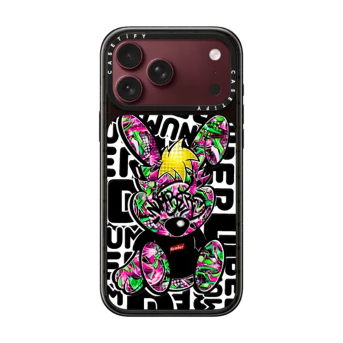 Punny Strawberry Field | iPhone 18 Pro Max / Impact Case MagSafe Compatible - Glossy / Glossy Black | Image 1