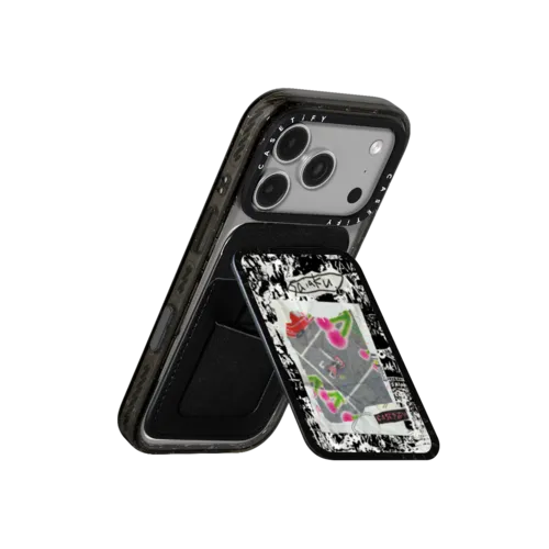 Rough Collage | Snappy Cardholder Stand / Snappy Cardholder Stand MagSafe Compatible / Black | Image 3