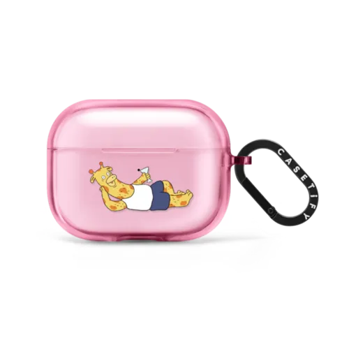 LAZY GIRAFFE | AirPods Pro 2 / Earbuds Impact Case / Pink Fizz | Image 1