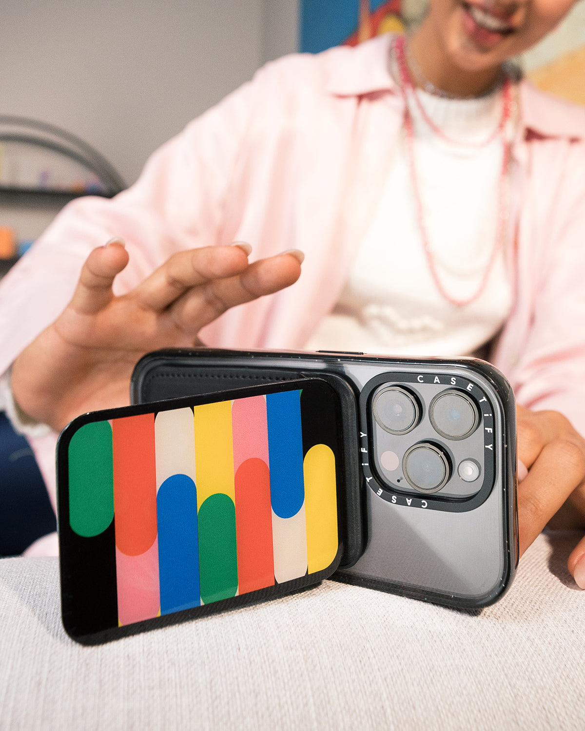 Self care is health care card wallet by Moonaries illo | Snappy Cardholder Stand / Snappy Cardholder Stand MagSafe Compatible / Black | Image 6