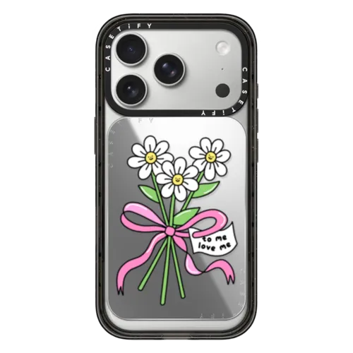 Flowers For Me | Snappy Cardholder Stand / Snappy Mirror Cardholder Stand MagSafe Compatible / Silver | Image 1