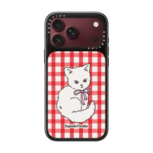 Kitten Ribbon | iPhone 18 Pro Max / Impact Case MagSafe Compatible - Glossy / Glossy Black | Image 1