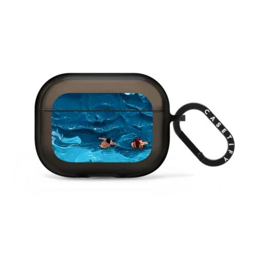 Floating people #1 | AirPods Pro 2 / Earbuds Impact Case / Black | Image 1