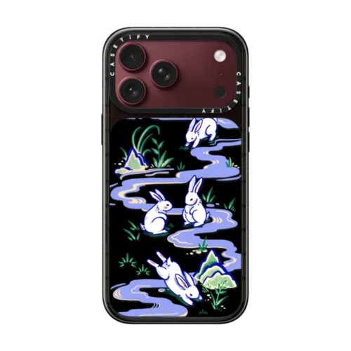 Water Rabbit by Georgina Leung | iPhone 18 Pro Max / Impact Case MagSafe Compatible - Glossy / Glossy Black | Image 1