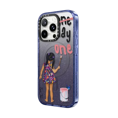 DAY ONE IPHONE CASE BY SUE TSAI | iPhone 16 Pro Max / Impact Case MagSafe Compatible / Glitter Indigo | Image 2