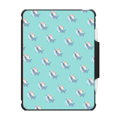 Medamayaki Leonarudo pattern | iPad Pro 12.9-inch (5th/6th gen) / iPad Impact Folio Case / Black | Image 1