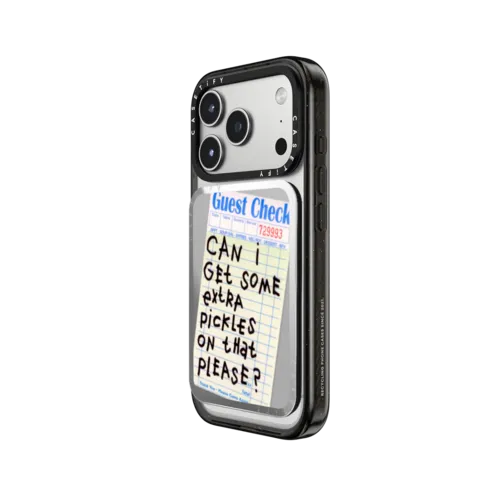 Extra Pickles Please | Snappy Cardholder Stand / Snappy Mirror Cardholder Stand MagSafe Compatible / Silver | Image 2