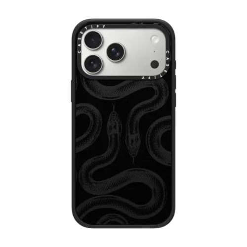 Transparent Kingsnake | iPhone 17 Pro Max / Impact Case MagSafe Compatible / Matte Black | Image 1