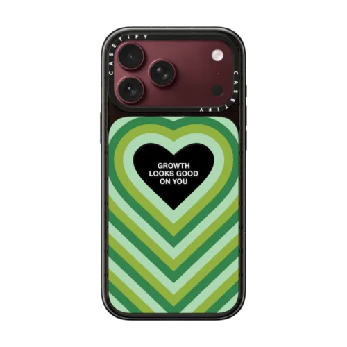 Growth Looks Good by Quotes by Christie | iPhone 18 Pro Max / Impact Case MagSafe Compatible - Glossy / Glossy Black | Image 1