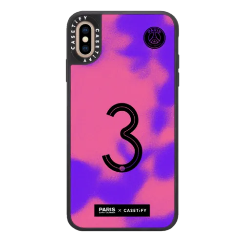 Pink/ Purple Jersey Shirt Case (Custom)  | iPhone XS Max / Material Grip Case / Clear | Image 1