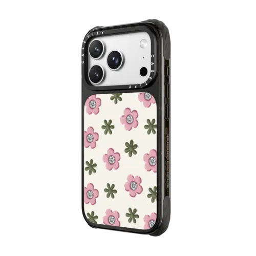 Pink Crystal Bloom | iPhone 18 Pro Max / Ultra Impact Case MagSafe Compatible - Glossy / Glossy Black | Image 2