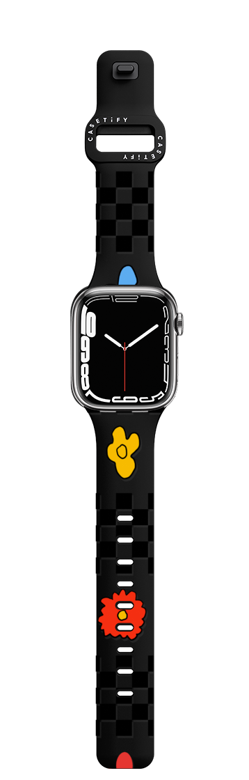 Floral Funk Apple Watch Band | Apple Watch Series 7-9 (45mm) / Impact Band / Black | Image 1