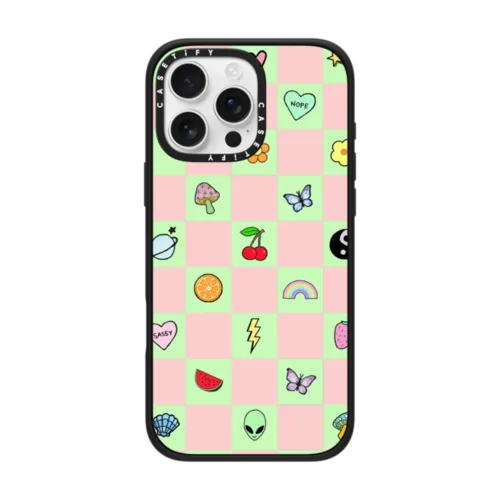 Watermelon Sherbert by INKED by Dani | iPhone 16 Pro Max / Impact Case MagSafe Compatible / Matte Black | Image 1