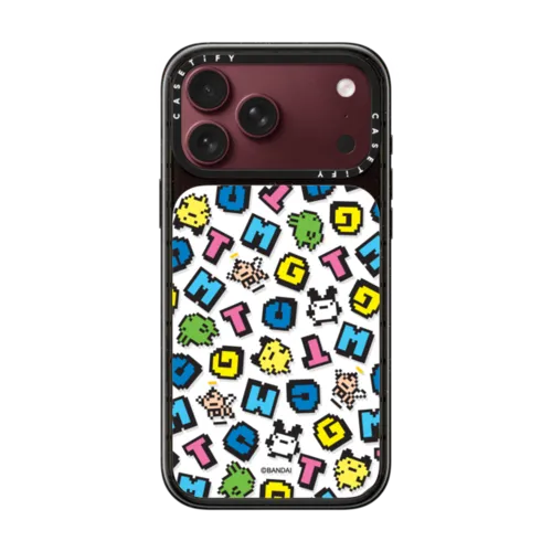 Tamagotchi Jumbo Pattern Case | iPhone 18 Pro Max / Impact Case MagSafe Compatible - Glossy / Glossy Black | Image 1