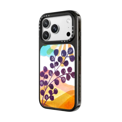 Modern Foliage Escape 1 phone case | iPhone 18 Pro Max / Impact Case MagSafe Compatible - Glossy / Glossy Black | Image 2
