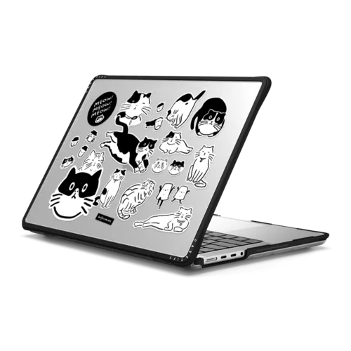 MEOW! MEOW! MEOW! | MacBook Pro 14-inch (M1 - M5) / MacBook Impact Case / Black | Image 1