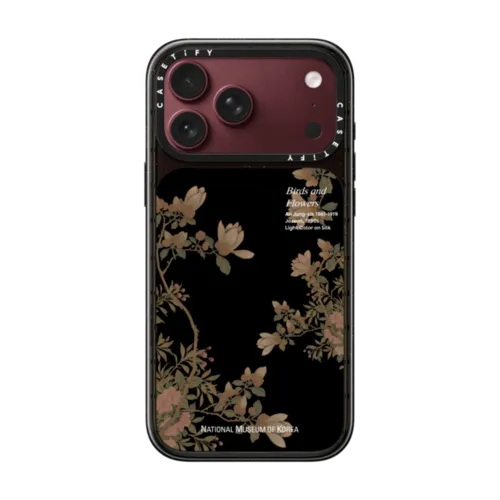 NMK Bird and Flowers Case - Black Mirror Edition | iPhone 18 Pro Max / Impact Case MagSafe Compatible - Glossy / Glossy Black | Image 1