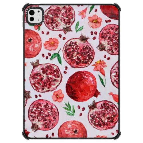 Pomegranate Garden | iPad Pro 11-inch (M4/M5) / iPad Impact Case / Black | Image 1