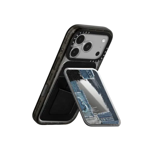 Denim Manifesto Snappy Cardholder Stand | Snappy Cardholder Stand / Snappy Mirror Cardholder Stand MagSafe Compatible / Silver | Image 3