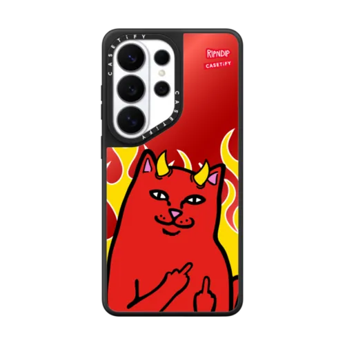 Lord Devil Case | Galaxy S26 Ultra / Mirror Magnetic Case / Silver on Black | Image 1