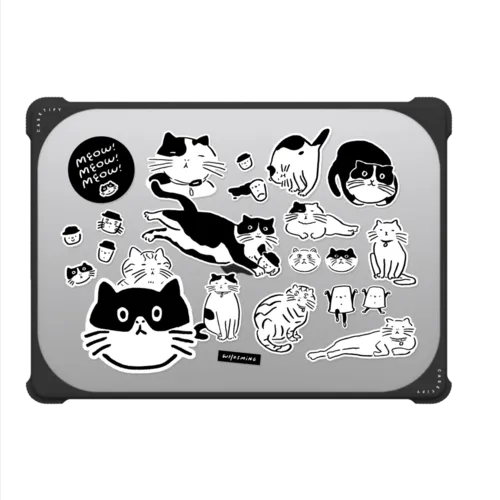 MEOW! MEOW! MEOW! | MacBook Pro 14-inch (M1 - M5) / MacBook Bounce Case / Black | Image 2