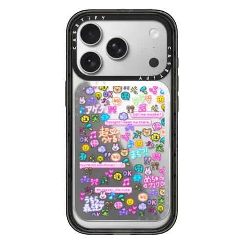 Emoji Paradise | Snappy Cardholder Stand / Snappy Mirror Cardholder Stand MagSafe Compatible / Silver | Image 1