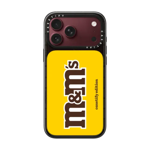 M&M'S Classic Logo Yellow Case - CASETiFY Edition | iPhone 18 Pro Max / Impact Case MagSafe Compatible - Glossy / Glossy Black | Image 1