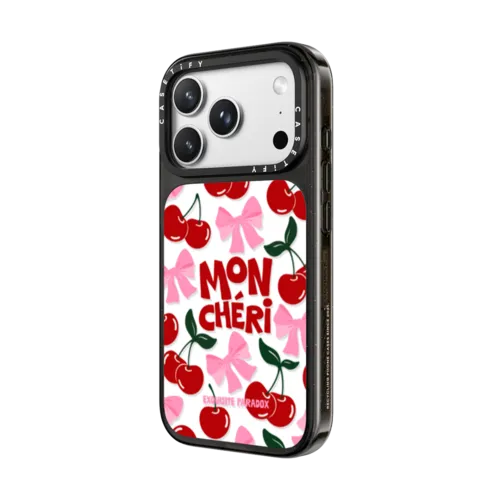 Mon Cheri Cherries | iPhone 18 Pro Max / Impact Case MagSafe Compatible - Glossy / Glossy Black | Image 2