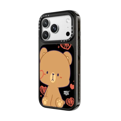 Heart Cheek Mocha | iPhone 18 Pro Max / Impact Case MagSafe Compatible - Glossy / Glossy Black | Image 2