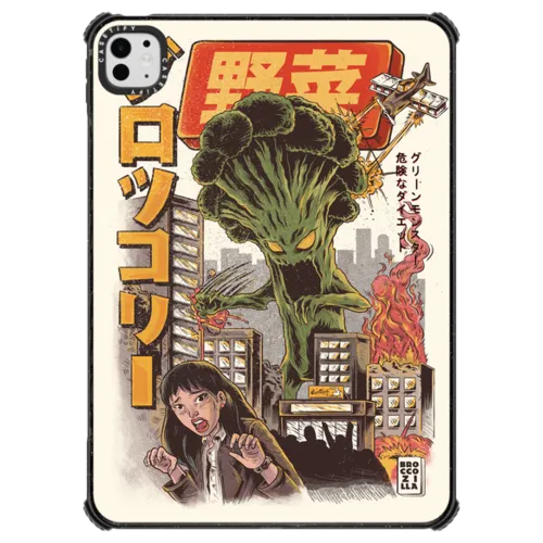 Broccozilla | iPad Pro 11-inch (M4/M5) / iPad Impact Case / Black | Image 1