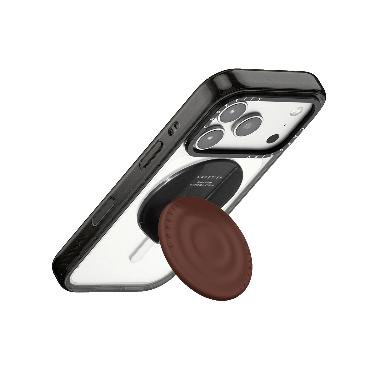 Snappy Ripple Grip Stand MagSafe Compatible - Chocolate