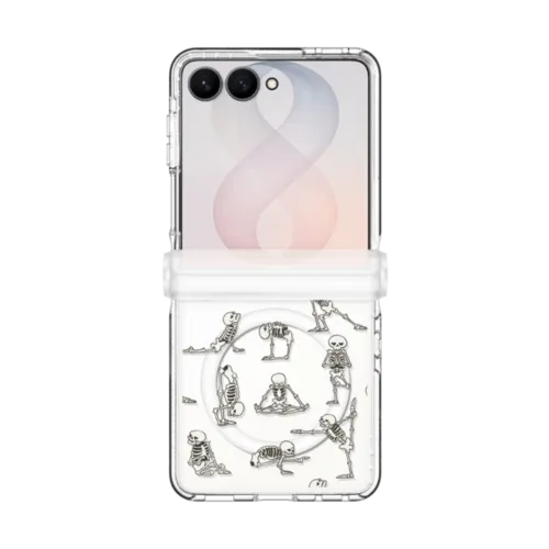 Skeleton Yoga | Galaxy Z Flip8 / Impact Clear Magnetic Case / Clear | Image 1