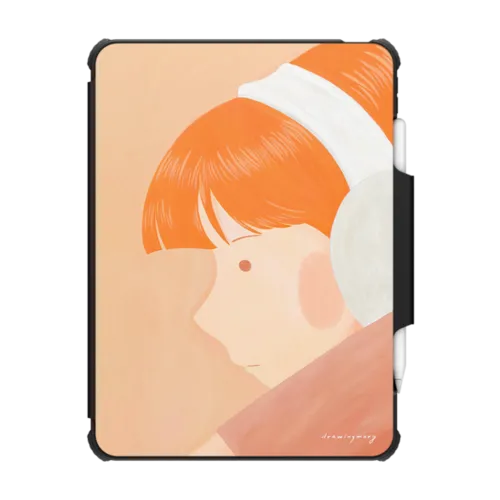 Close-up by drawingmary | iPad Pro 11-inch (3rd/4th gen) / iPad Impact Folio Case / Black | Image 1