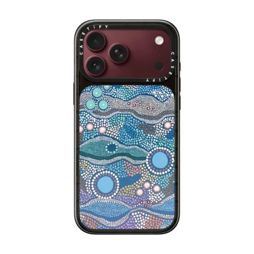 Wattamolla - Aboriginal Art | iPhone 18 Pro Max / Impact Case MagSafe Compatible - Glossy / Glossy Black | Image 1