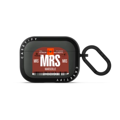 Airport Luggage Tag - Issue 2 - MRS | AirPods Pro 3 / Earbuds Bounce Case / Matte Charcoal | Image 1