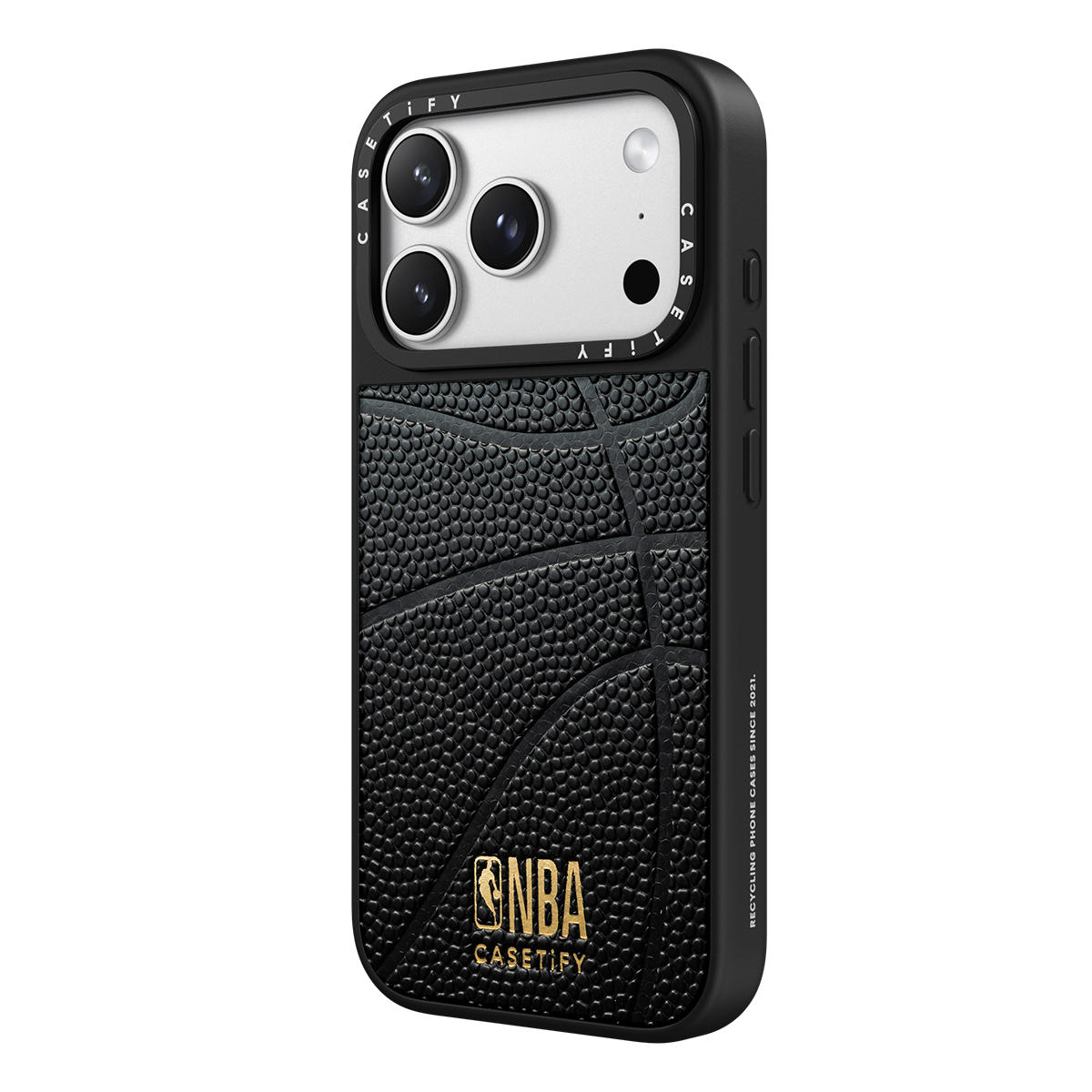 CASETiFY x NBA 2026 iPhone 17 Pro Max Material Grip Case Basketball Leather Case