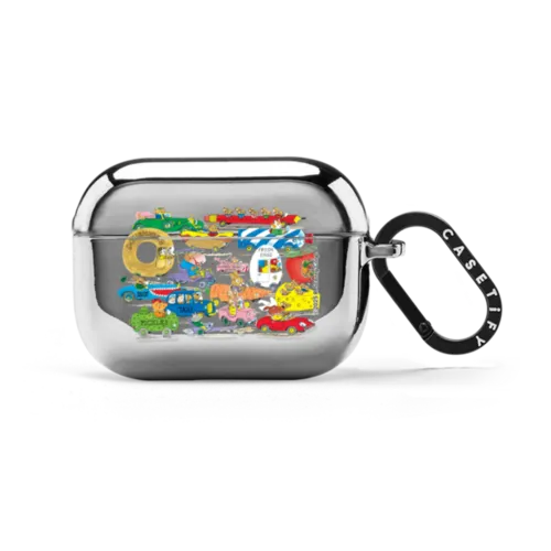 Things That Go Earbuds Case | AirPods Pro 2 / Earbuds Mirror Case / Silver | Image 1