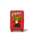 Lobster Sunflower | 21" Carry-On Suitcase / Bounce Suitcase / Cherry Red | Image 1