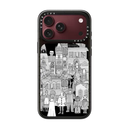vintage halloween black white transparent | iPhone 18 Pro Max / Impact Case MagSafe Compatible - Glossy / Glossy Black | Image 1