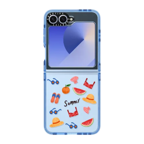 Lovely Summer | Galaxy Z Flip6 / Impact Case / Baby Blue | Image 1