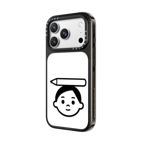 Pencil Boy | iPhone 18 Pro Max / Impact Case MagSafe Compatible - Glossy / Glossy Black | Image 2