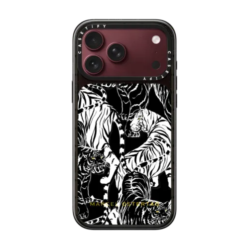 White Tiger | iPhone 18 Pro Max / Impact Case MagSafe Compatible - Glossy / Glossy Black | Image 1