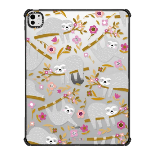 Sleepy Sloths | iPad Pro 13-inch (M4/M5) / iPad Impact Case / Black | Image 1