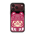 PP Baby Lucky Cat Daruma Pink Metallic Case | iPhone 18 Pro Max / Impact Case MagSafe Compatible - Glossy / Glossy Black | Image 1