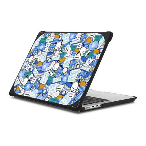 Pochacco Sticker Laptop Case | MacBook Pro 14-inch (M1 - M5) / MacBook Bounce Case / Black | Image 1