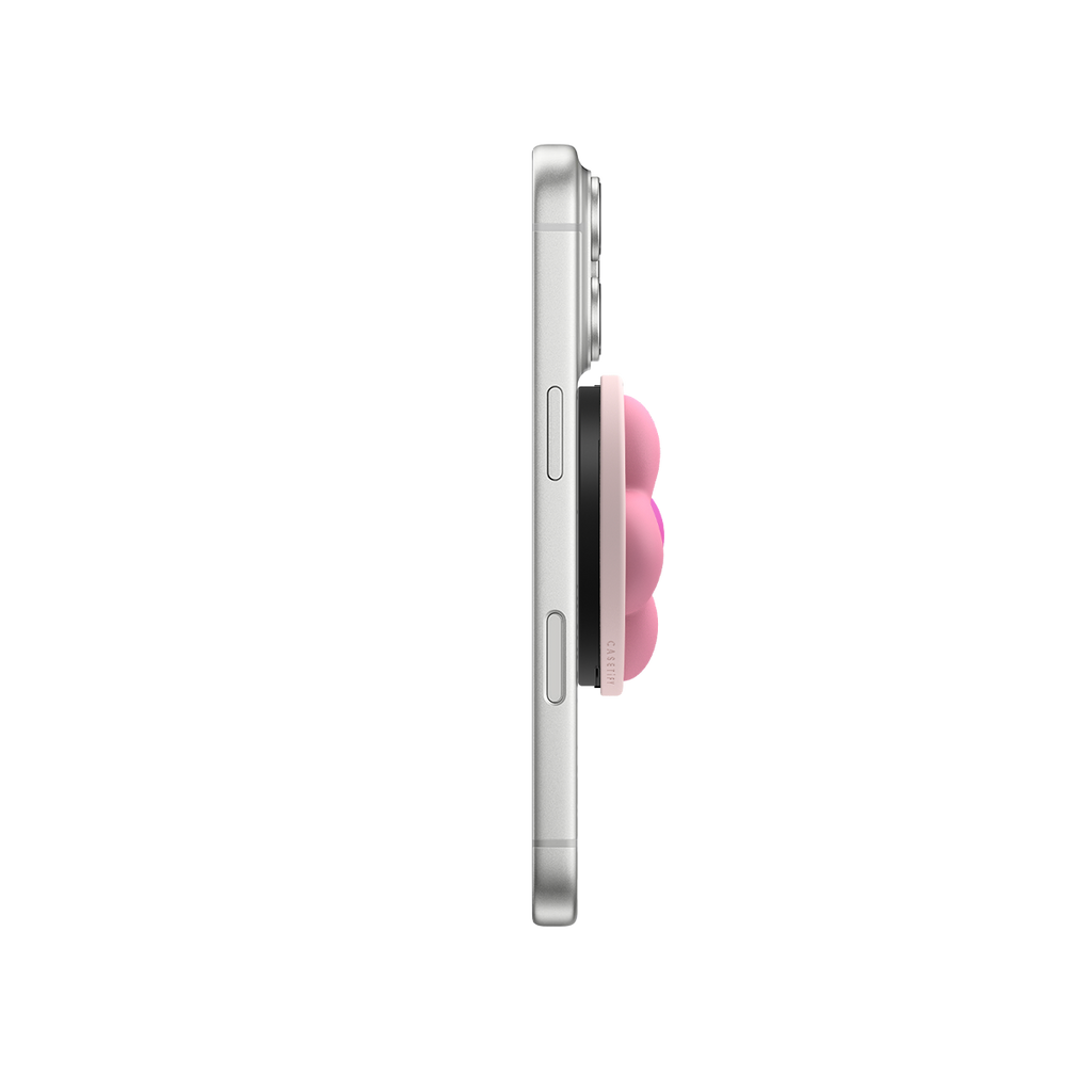 Snappy Flower Grip Stand - Pink Puffy Flower