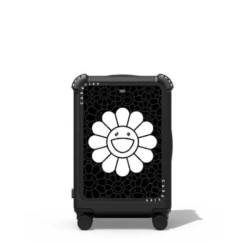 SMILE ON (BLACK) CARRY-ON SUITCASE | 21" Carry-On Suitcase / Bounce Suitcase / Matte Black | Image 1