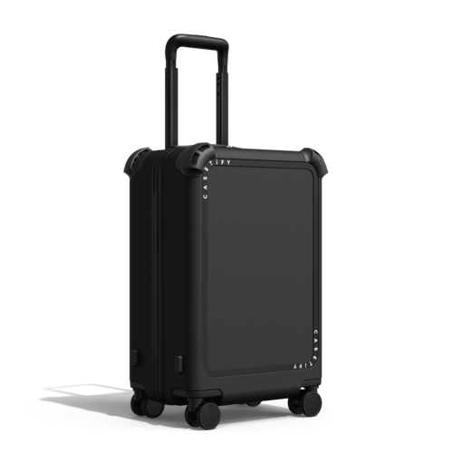 The Scarlet Sunset CARRY-ON SUITCASE | 21" Carry-On Suitcase / Bounce Suitcase / Matte Black | Image 3